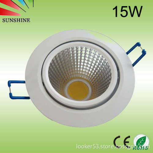 new design!!1700lm high output 15w cob led downlight